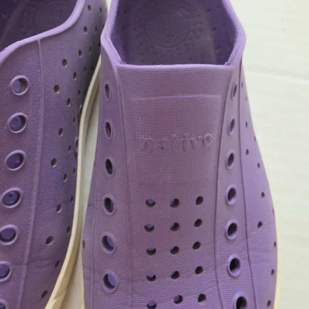 Native Jefferson Slip On Kids Water Shoes Purple Size J2 Lightweight Comfortable